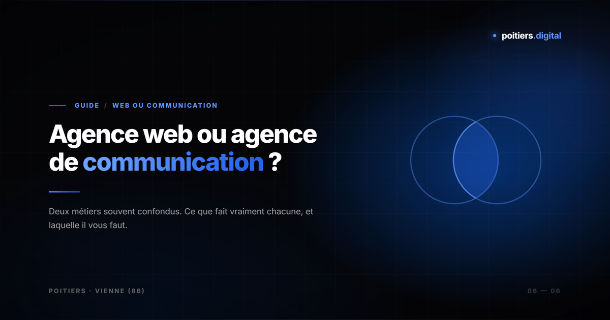 Agence web ou agence de communication à Poitiers : quelle différence pour votre projet