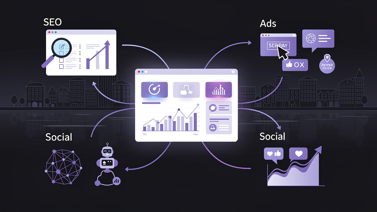 Stratégie digitale complète pour PME à Poitiers : Google Ads, SEO, IA et contenu en 2026